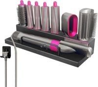 QWORK Fali Tartó Szervező Dyson Airwrap Hajformázóhoz - Alumínium Rendszerező Hajsütővas Feltétekhez és Kefékhez 2