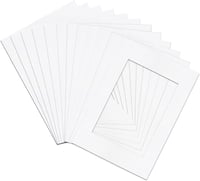 QWORK Fehér Paszpartu Karton A3 Méretű (29,7 x 42 cm) A4-es Képekhez (21 x 29,7 cm) - 12 db-os Csomag Fotókhoz, Művészeti Nyomatokhoz 7