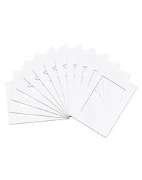 QWORK Fehér Paszpartu Karton A3 Méretű (29,7 x 42 cm) A4-es Képekhez (21 x 29,7 cm) - 12 db-os Csomag Fotókhoz, Művészeti Nyomatokhoz 1