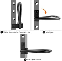 QWORK fekete acél fekvőtámasz nyújtó dip bar rúd kiegészítő power rackhez 5x5 cm-es csővázas kerettel kompatibilis 4