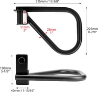 QWORK fekete acél fekvőtámasz nyújtó dip bar rúd kiegészítő power rackhez 5x5 cm-es csővázas kerettel kompatibilis 5