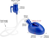 QWORK Férfi Vizelet Gyűjtő Palack 2000ml Csővel Utazáshoz Kórházhoz 2