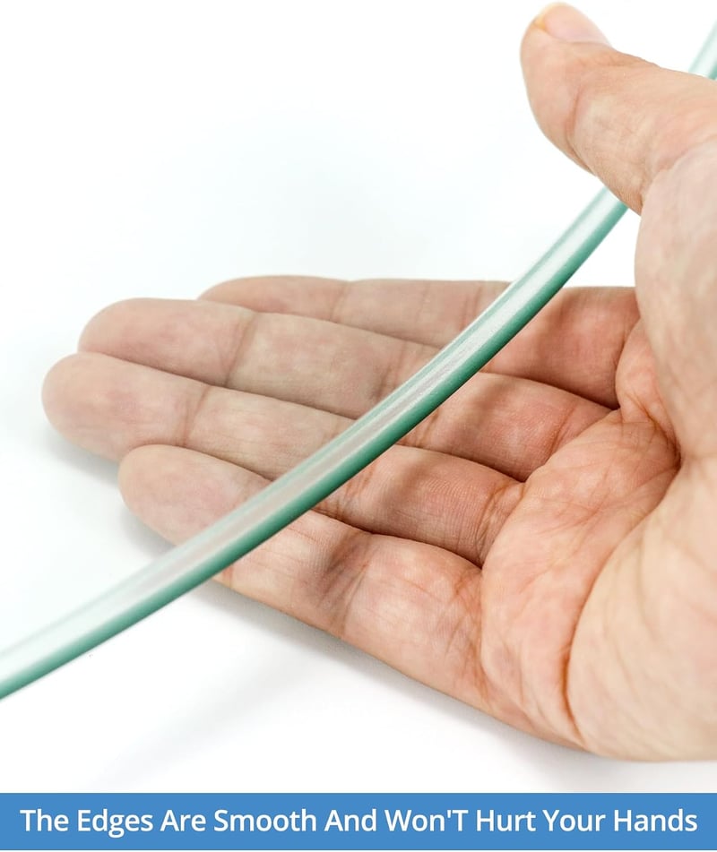 QWORK Forgótányér Edzett Üveg 68 cm Forgatható Tálca