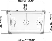 QWORK Futball Taktikai Tábla 45x30 cm Kiegészítésekkel 6