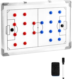 QWORK Futball Taktikai Tábla 45x30 cm Kiegészítésekkel