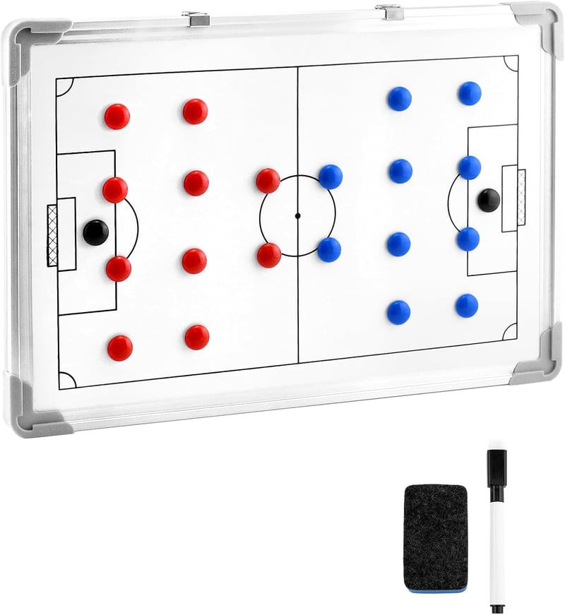 QWORK Futball Taktikai Tábla 45x30 cm Kiegészítésekkel