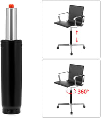 QWORK Gázliftes Irodai Szék Alkatrész 25-34cm Rozsdamentes Acél 3