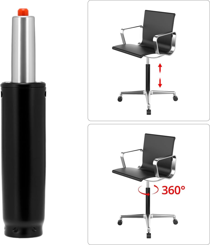 QWORK Gázliftes Irodai Szék Alkatrész 25-34cm Rozsdamentes Acél