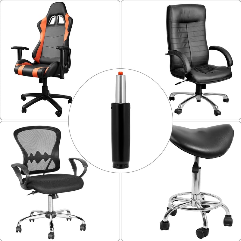 QWORK Gázliftes Irodai Szék Alkatrész 25-34cm Rozsdamentes Acél