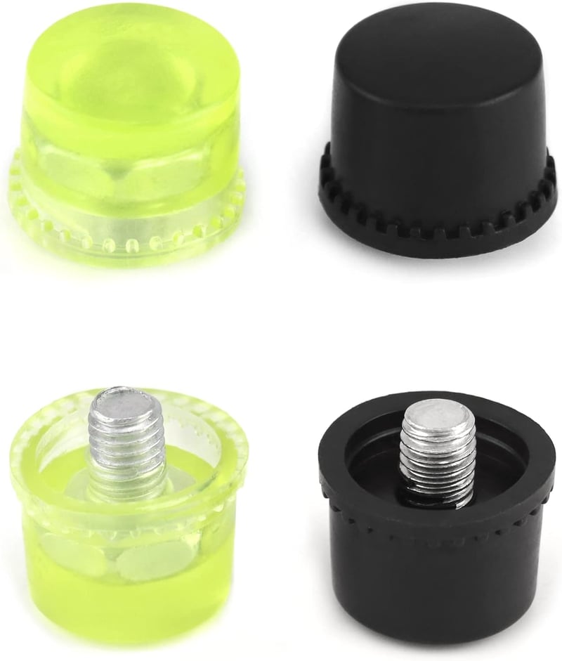 QWORK Gumikalapács 25mm dupla fejű kalapács 2 cserélhető fejjel