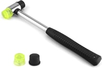 QWORK Gumikalapács 25mm dupla fejű kalapács 2 cserélhető fejjel 6