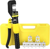 QWORK Hidraulikus Sertéshúzó Fogó 10t 10mm 8 Matrica 4-70mm² 1