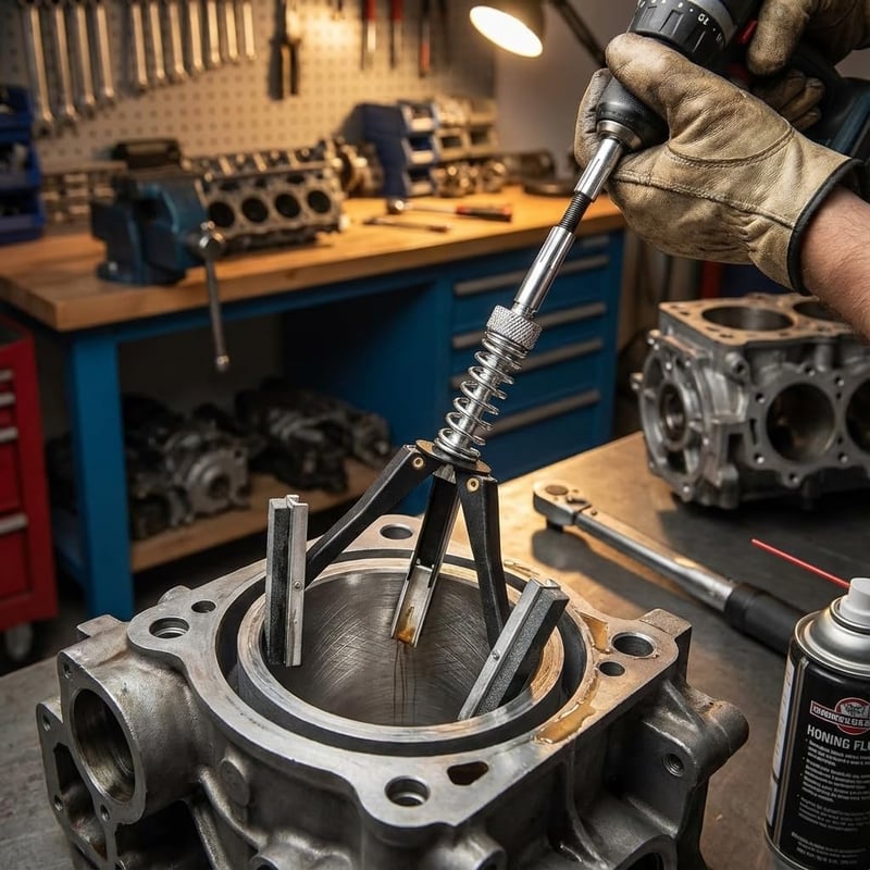 QWORK Honing Tool 32-89mm Hengerhonolás 3-Karos Hengermegmunkáló Eszköz