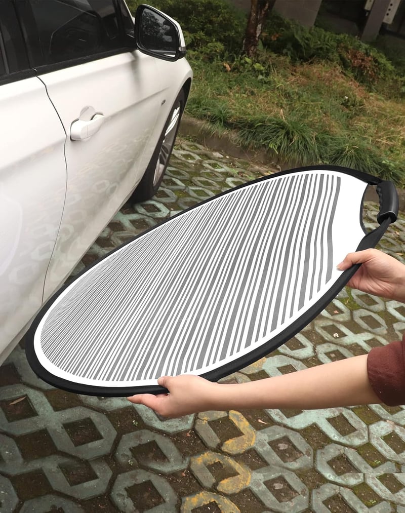 QWORK Karosszéria Javító Tükör Összecsukható 80cm Autó Horpadás Javítás