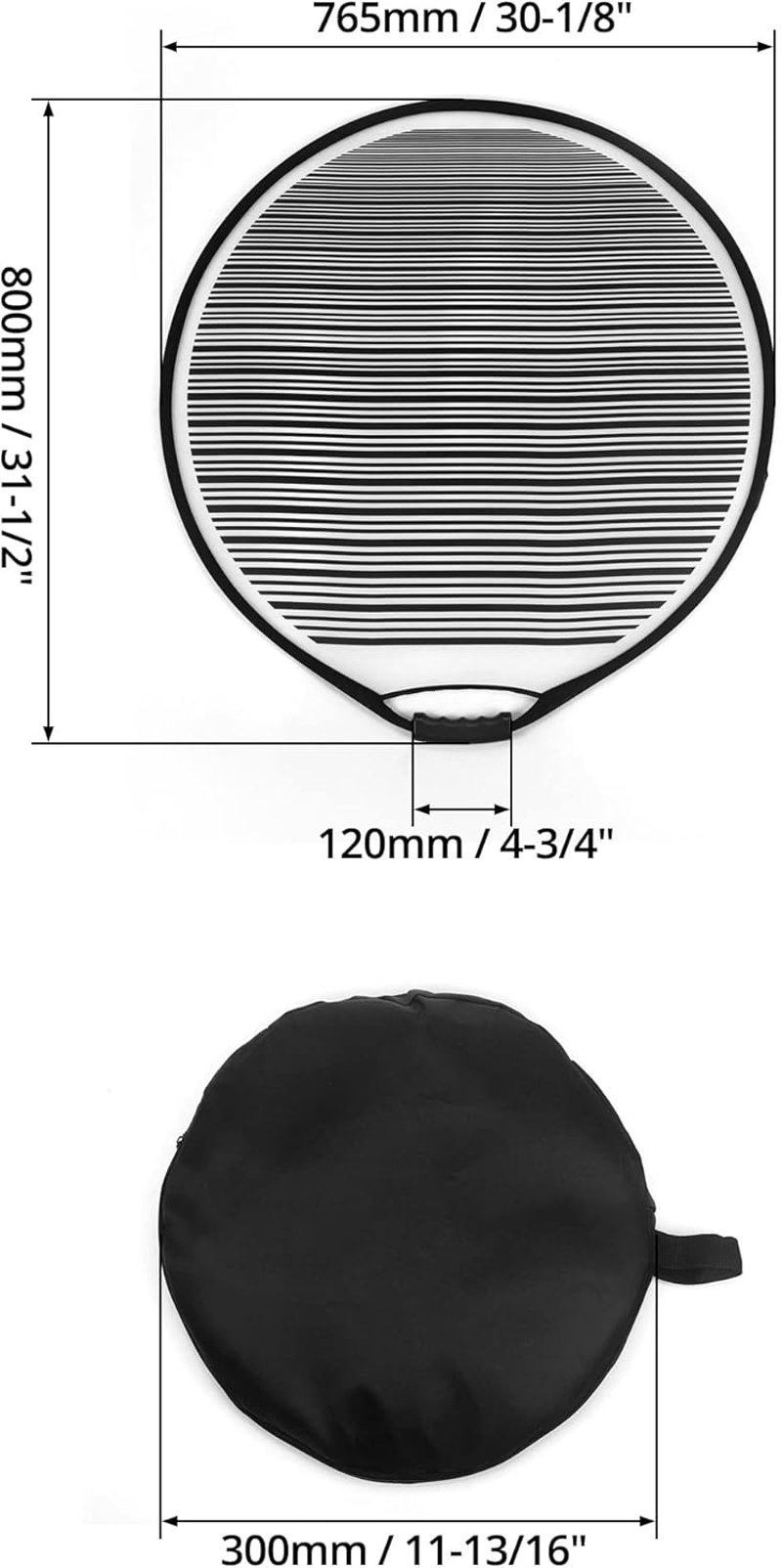 QWORK Karosszéria Javító Tükör Összecsukható 80cm Autó Horpadás Javítás