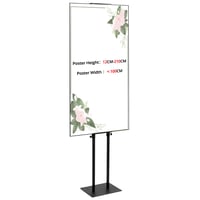 QWORK dvostrani stalak za plakate, podesiv 12-210 cm, 2 kom - crni 2