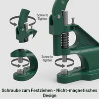 QWORK kézi szemfűzőprés készlet 3 vágóbetéttel és 1500 szemgombbal (6/10/12 mm) 2