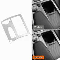 Ramă decorativă pentru suport de pahare consolă centrală QWORK, piesă de schimb compatibilă cu Mercedes Benz Clasa C W204 și Clasa E W212 3
