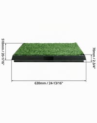 Toaletă pentru câini QWORK cu iarbă artificială 63x51 cm, tăviță pentru căței cu 3 straturi și scurgere, covoraș absorbant lavabil pentru câini de talie mică și medie, pentru interior și balcon 7