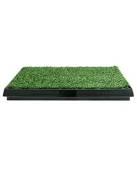 Toaletă pentru câini QWORK cu iarbă artificială 63x51 cm, tăviță pentru căței cu 3 straturi și scurgere, covoraș absorbant lavabil pentru câini de talie mică și medie, pentru interior și balcon 8