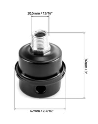 Filtru pentru Compresor de Aer QWORK cu Amortizor de Zgomot, 1/2" PT, 20 mm, Filtru de Aspirație Metalic pentru Reducerea Zgomotului, 2 bucăți 6