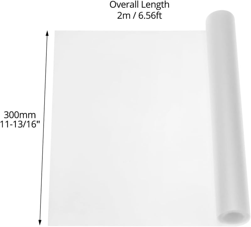 Folie mată pentru geam QWORK, autoadezivă, statică, protecție UV, 30x200 cm