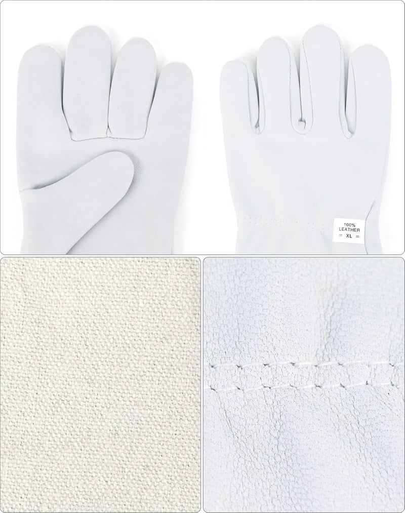 QWORK Méhészeti Védőruha Hosszú Kesztyűvel és Fátyollal XL - Imkeranzug mit Handschuhen