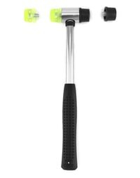 Nylonové kladivo QWORK s 2 vymeniteľnými hlavami, 25 mm 2