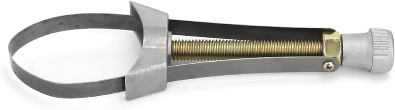 QWORK Olajszűrő Kulcs Fém Szíjjal 60-120mm Átmérőhöz