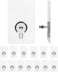 QWORK Öntapadós Csavarok Fúrás Nélküli Rögzítéshez - 15 db, 10 kg Teherbírás, Átlátszó Falrögzítő Készlet Fürdőszobai Kiegészítőkhöz 2