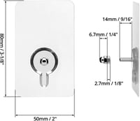 QWORK Öntapadós Csavarok Fúrás Nélküli Rögzítéshez - 15 db, 10 kg Teherbírás, Átlátszó Falrögzítő Készlet Fürdőszobai Kiegészítőkhöz 3