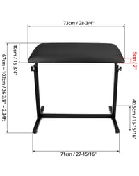 QWORK Professzionális Tetoválás Kartámasz 180° Dönthető Párnázott 73x40cm 6