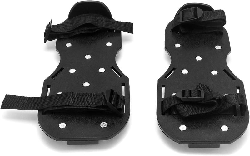 QWORK Profi Szegecses Cipő 25mm Tüskékkel Epoxi Padlóhoz Zöld Pár - 1 paire, Black