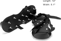 QWORK Profi Szegecses Cipő 25mm Tüskékkel Epoxi Padlóhoz Zöld Pár - 1 paire, Black 3