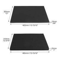 QWORK Raster spužva u kockicama 4 kom 400x300x25 mm + 4 kom 400x300x10 mm za zaštitu alata, kamera i kozmetike 2