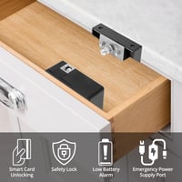 QWORK RFID intelligens fiók zár rejtett szekrényzár - 1 Stück 3