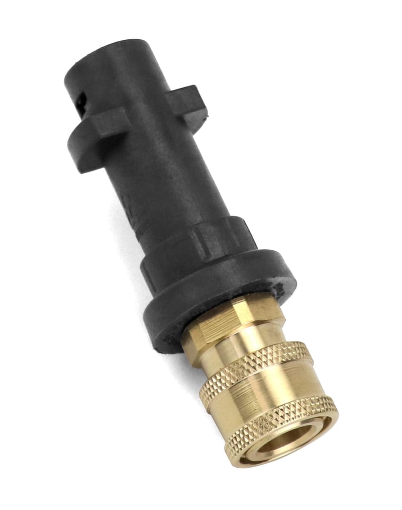 Mosadzný adaptér pre vysokotlakový čistič QWORK – 1/4" rýchlospojka, pre sériu Kärcher K2-K7
