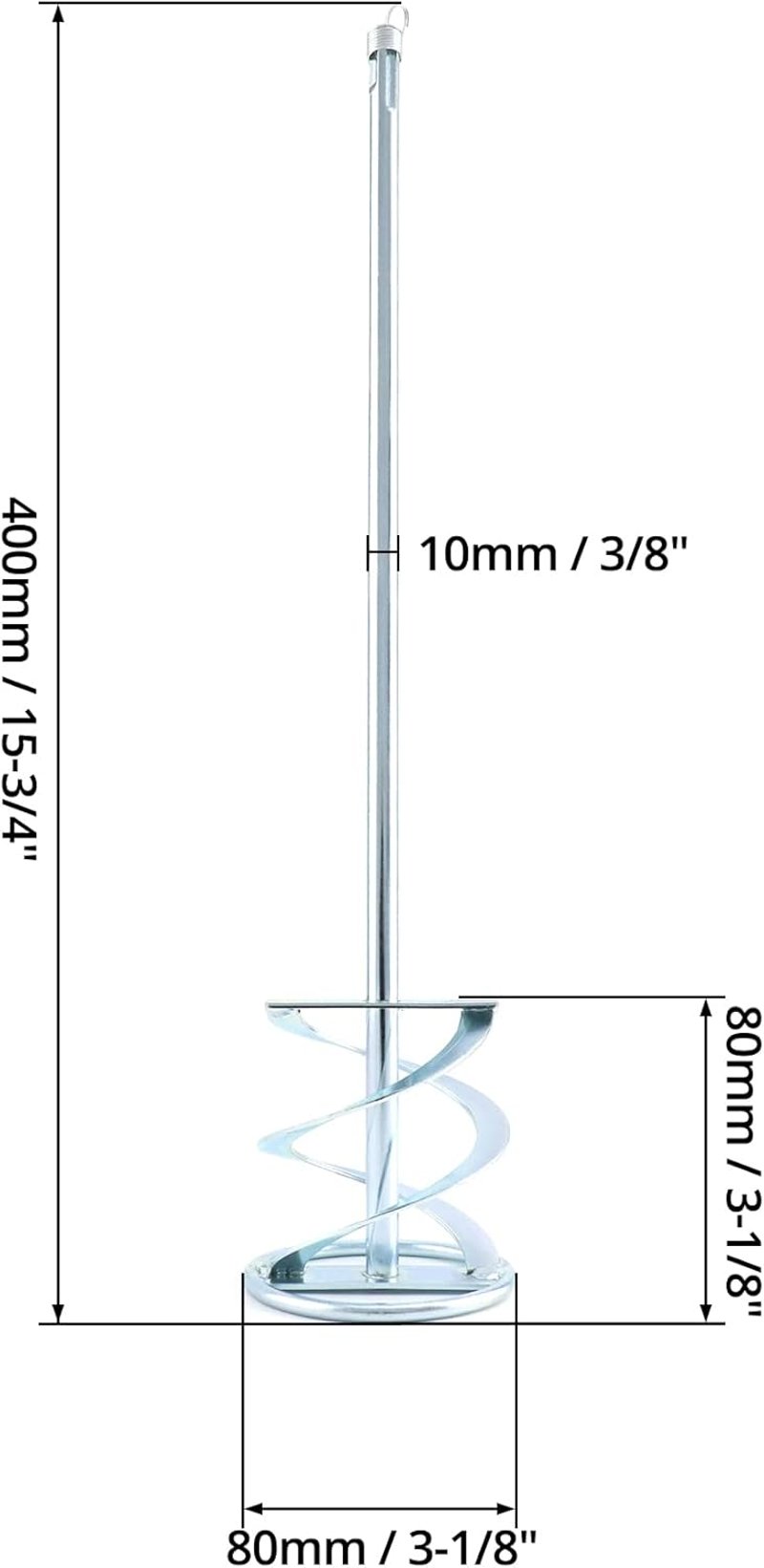 QWORK SDS Keverőszár Habarcs Keveréshez 80x400mm Ragasztó Festék Beton