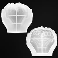 QWORK Szilikon Forma Epoxi Gyantához, 3D Kéz Dizájn, DIY Kézműves Dekoráció 3