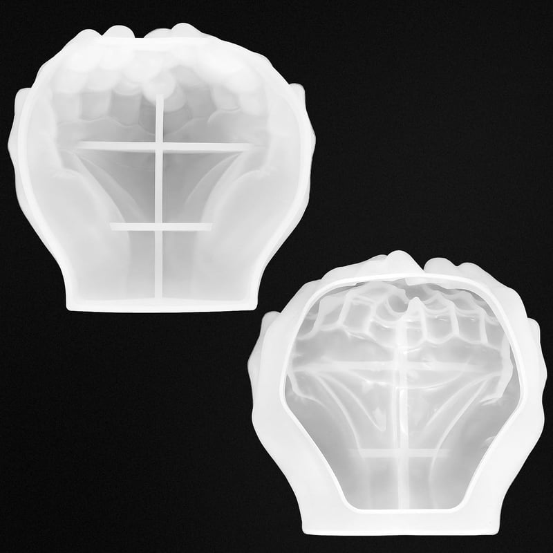 QWORK Szilikon Forma Epoxi Gyantához, 3D Kéz Dizájn, DIY Kézműves Dekoráció