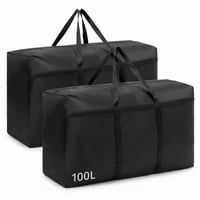 Úložná taška QWORK so zipsom 2 ks, 100 l, vodoodolný materiál Oxford na oblečenie a posteľnú bielizeň, 80 x 45 x 25 cm 1