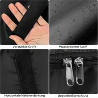 Úložná taška QWORK so zipsom 2 ks, 100 l, vodoodolný materiál Oxford na oblečenie a posteľnú bielizeň, 80 x 45 x 25 cm 3
