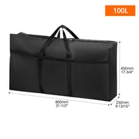 Úložná taška QWORK so zipsom 2 ks, 100 l, vodoodolný materiál Oxford na oblečenie a posteľnú bielizeň, 80 x 45 x 25 cm 2