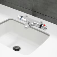QWORK Termosztátos Zuhanycső G1/2 Sárgaréz Keverőcsap Balos Meleg Jobbos Hideg 7
