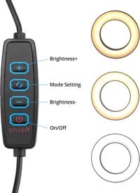 QWORK Tripod Telefontartó Ring Light-tal Élő Közvetítéshez és Videózáshoz 4