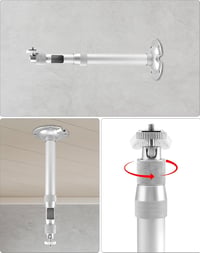 QWORK univerzális projektor fali/mennyezeti tartó állítható 20-40 cm, 1/4" menet 4