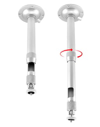 Univerzálny nástenný/stropný držiak na projektor QWORK, nastaviteľný 20-40 cm, 1/4" závit 2