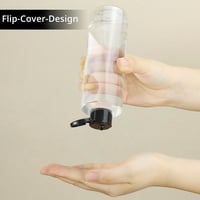 Set 4 sticle de călătorie QWORK, 250 ml, recipiente din plastic reîncărcabile cu capac flip-top pentru cosmetice, șampon și călătorii 4