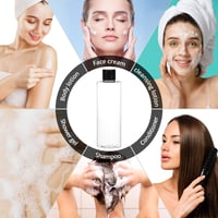 Set 4 sticle de călătorie QWORK, 250 ml, recipiente din plastic reîncărcabile cu capac flip-top pentru cosmetice, șampon și călătorii 6