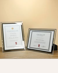 Ramă foto din sticlă QWORK A4 (21x29,7 cm) 2 bucăți - Ramă foto de birou și de perete pentru fotografii de familie, poze de nuntă, diplome 3